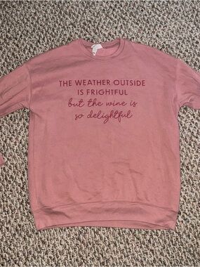 Bella Canvas Dusty Rose Fleece Crewneck Sweatshirt